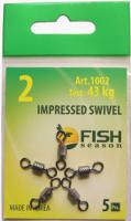 Вертлюжок Fish Season Impressed Swivel size 1