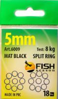 Кольцо заводное Fish Season Mat Black Split Ring 12mm