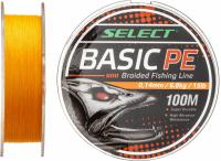 Шнур Select Basic PE 4X 0.10mm, 4.8kg, Orange, 150M