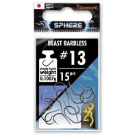 Одинарный крючок Browning Sphere Beast Barbless #10 (15 шт/уп) ц:black nickel