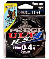 Шнур Sunline PE-EGI ULT HS4 #0.5 9lb 3.9kg Multicolor 180m