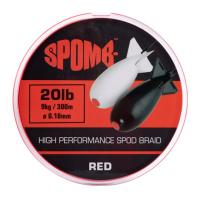 Шнур Spomb Braid Red 300m 0.18mm 9.00kg