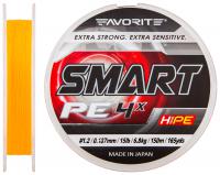 Шнур Favorite Smart PE 4X #1.2, 0.187mm, 6.8kg, Orange, 150M