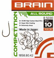 Одинарный крючок Brain All Round B5030 #10 (20 шт/уп) ц:bronze