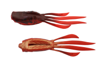 Силиконовая лягушка Jackall RV-Lashour 3.8'' 96mm 5.0g 3шт Red Frog
