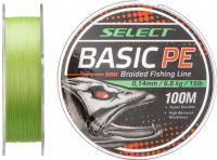 Шнур Select Basic PE 4X 0.20mm, 12.7kg, Light Green, 150M