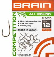 Одинарный крючок Brain All Round B5030 #12 (20 шт/уп) ц:bronze