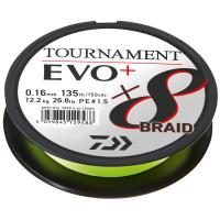 Шнур Daiwa Tournament X8 Braid EVO+ #0.6 4.9kg Chartreuse 135m