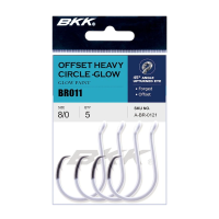 Одинарный крючок BKK Heavy Circle-Glow #1/0 8шт