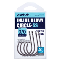 Одинарный крючок BKK Inline Heavy Circle SS #4/0 7шт