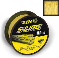 Шнур Black Cat S-Line, 0,38 мм, 250м, 40кг, 88lbs, желтый