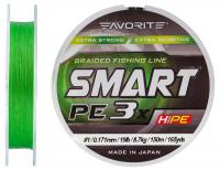 Шнур Favorite Smart PE 3X #1.0, 0.171mm, 8.7kg, Light Green, 150M
