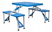 Стол со встроенными стульями Trizand Blue складной