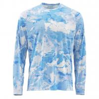 Блуза Simms SolarFlex Crewneck Prints Cloud Camo Blue XXL