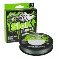 Шнур Berkley Sick Braid X8 0.12mm 11.2kg Low-Vis Green 150m