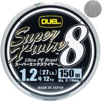 Шнур DUEL Super X-Wire 8 Silver #1.2 27lb 150m