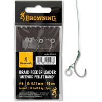 Готовый поводок Browning Braid Method Pellet Band 0.14mm 10cm #4 3шт