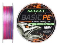 Шнур Select Basic PE 4X #0.8, 5.6kg, Multicolor, 150M