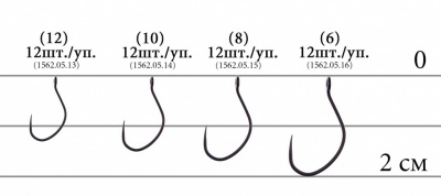 Одинарный крючок Decoy Area Hook Type IX Floria #6