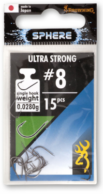 Одинарный крючок Browning Sphere Ultra Strong #14 (15 шт/уп) ц:black nickel