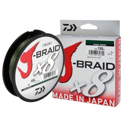 Шнур Daiwa J-Braid X8 #0.6 4.0kg Dark Green 150m