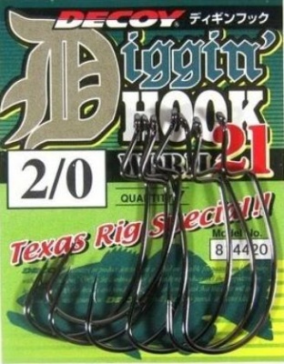 Офсетный крючок Decoy Worm 21 Diggin Hook #2/0