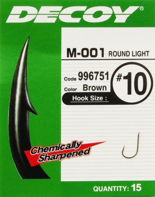 Одинарный крючок Decoy M-001 Round Light #12