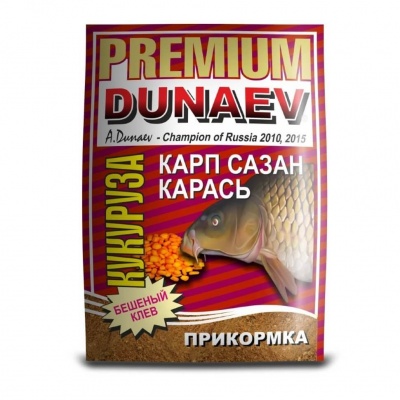 Прикормка Dunaev Premium Карп/Сазан Кукуруза 1кг.