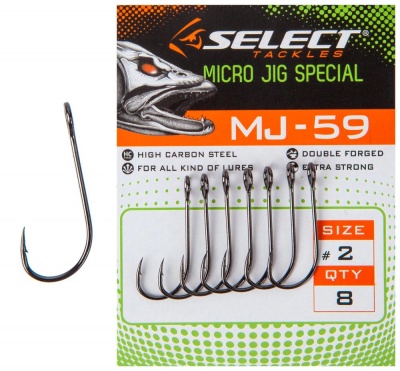 Одинарный крючок Select MJ-59 Micro Jig Special #6 (10 шт/уп)