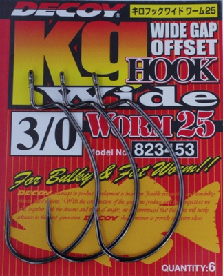 Офсетный крючок Decoy Worm 25 KG Hook Wide #2/0