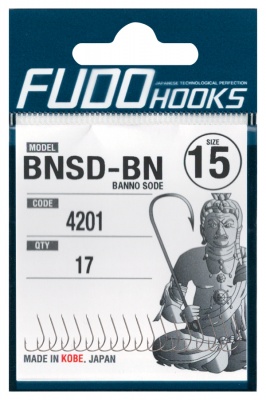 Одинарный крючок FUDO Banno Sode 4201 #18 17 шт.
