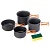 Набор посуды на 2-3 персоны Naturehike Upgraded 4 Piece Cookware Set Carbon