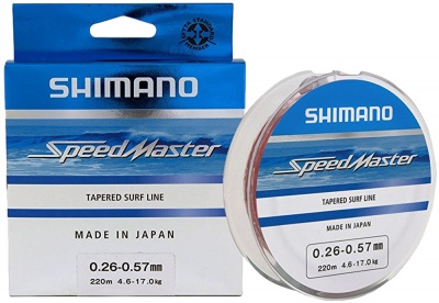Леска Shimano Speedmaster Tapered Surf Line 220m 0.26-0.57mm 4.6-17.0kg