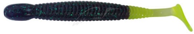 Силикон Big Bite Baits Paddle Tail Grub 2.5'' Junebug/Chartreuse