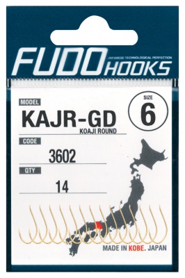 Одинарный крючок FUDO Koaji Round 3601 #18 17 шт.