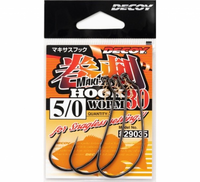 Офсетный крючок Decoy Worm 30 Makisasu Hook #2/0