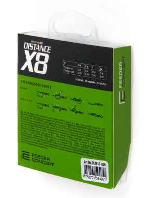 Шнур Feeder Concept Distance Braid X8 #1.0 7.9kg 150m (Зеленый)