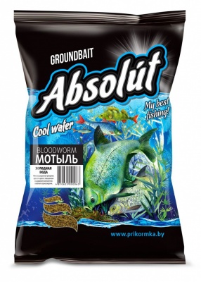 Прикормка Absolut Мотыль Холодная вода 0,75кг.