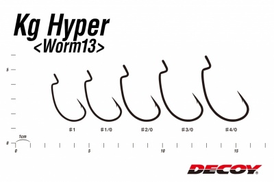 Офсетный крючок Decoy Worm 13 KG Hyper #1/0
