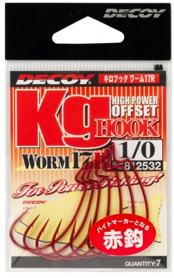 Офсетный крючок Decoy Worm 17 R KG Hook #1/0