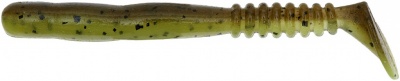 Силикон Reins Rockvibe Shad 4'' B08 Green Pumpkin Chart Melon