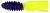 Силикон Big Bite Baits Slab Tube 1.75'' Purple Glit/Opqe Chart
