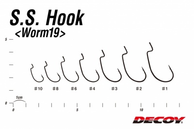 Офсетный крючок Decoy Worm 19 S.S. Hook #10